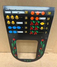 Antique Slot Machine Parts - Mills Diamond Front LARGE WINDOW 3-5 AWARD CARD