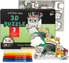 ARTEZA KIDS 3 D PUZZLE 2 PHOTO FRAME N PENS GIRAFFES