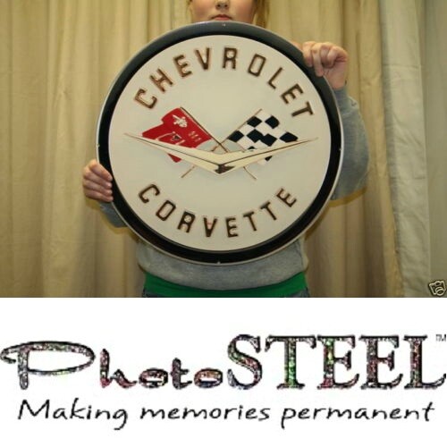 C1 Corvette Wall Emblem Large Metal Art 58-62 Full 19" x 19" - Picture 2 of 6