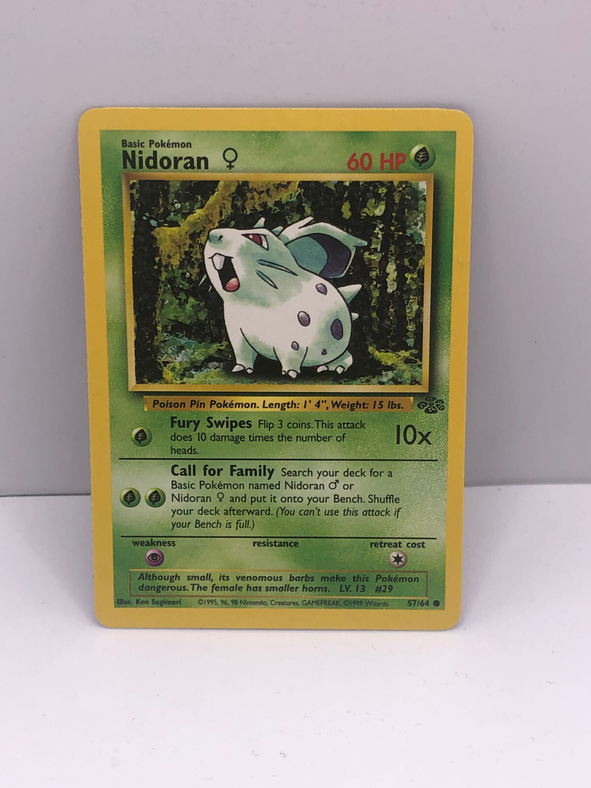 Nidoran (Female) 1999 Pokemon Jungle Unlimited Common #57 NM (Near Mint)