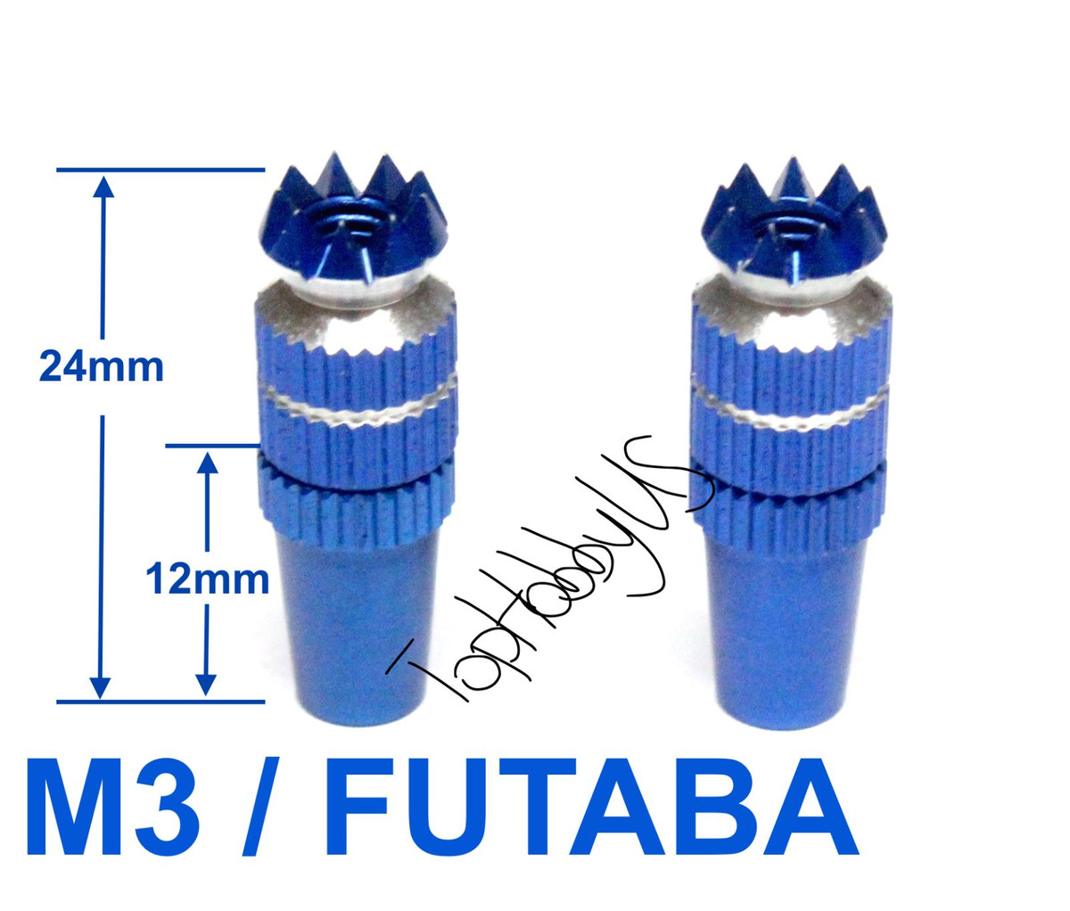 1 Set Bastoncini Gimbal M3 Futaba/Spektrum DX6i DX7S DX8 DX9 TX - Foto 10