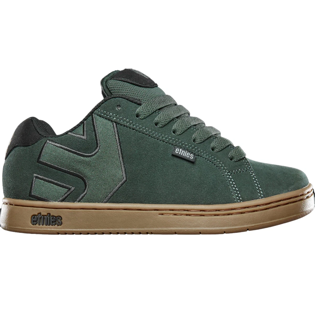 Etnies Para Hombre Fader Verde/Goma Top Bajo Zapatillas Ropa Patinador