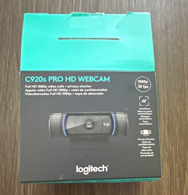 Logitech C920s Pro HD Webcam 1080p 30fps USB Autofocus Privacy Shutter Black