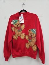 Vintage Jerzees Sweatshirt Mens Large " Ugly Christmas" Bears Grandma Sweater