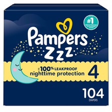 Pampers Swaddlers Overnight Diapers - Size 4 - 104ct 0.36 per diaper