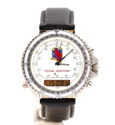 DPW Flying Monsters Militäruhr Quarz Ana-Digi 44mm neue Batterie