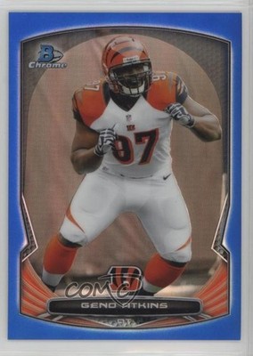 2014 Bowman Chrome Blue Refractor 12/199 Geno Atkins #11 0m0