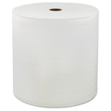 Genuine Joe 1-ply Hardwound Towels - 1 Ply - White - Virgin Fiber - Embossed,