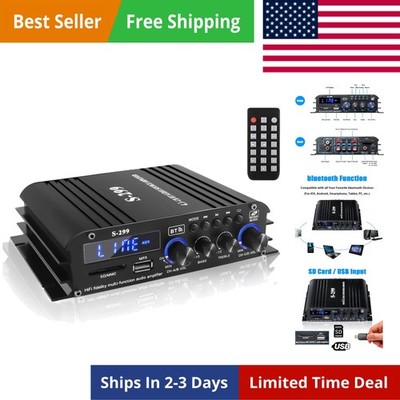 4.1 Channel Home Audio Amplifier Receiver, Bluetooth 5.0 Mini Amp with Subwoo...