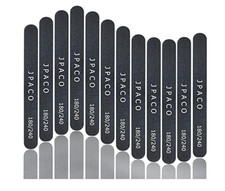 12-Pack Professional Nail Files: Double-Sided Emery Boards for Natural, Acrylic