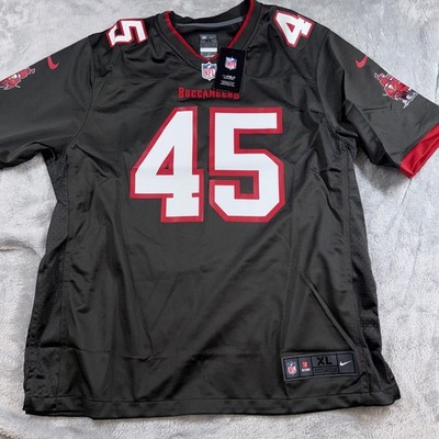 Nike Tampa Bay Buccaneers Devin White #45 Men's On-Field Gray Red