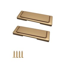 Flat Pull Handle Black 2PCS Hidden Installation Embedded Furniture Handle Inv...