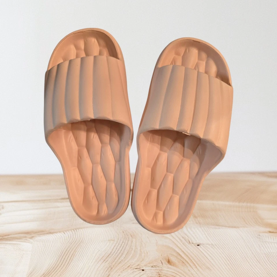 Zapatillas sin cordones rosa suave cojín plataforma gruesa Foto 2 de 2