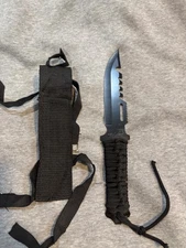 Survival type Fixed Blade Knife with sheath Hunting/Fishing/Camping 