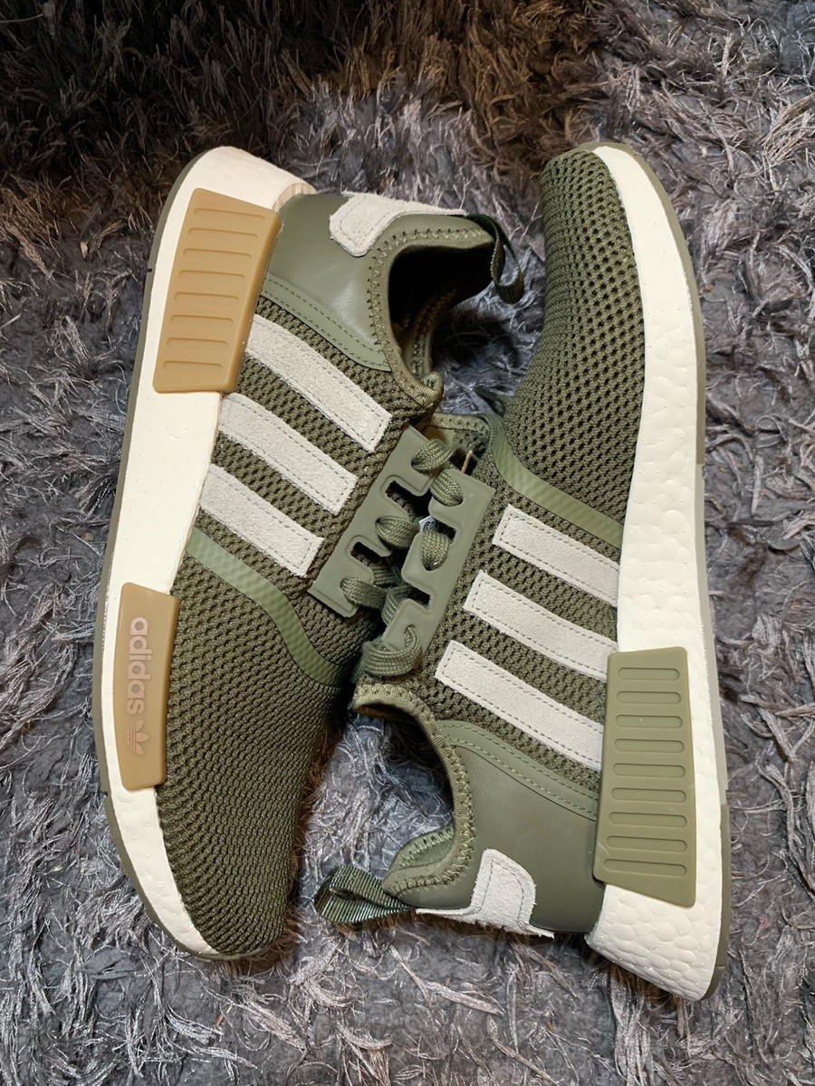 Size adidas NMD_R1 Olive Strata Silver Pebble for sale