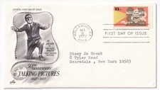 STAMP US SCOTT 1727 "Hollywood - Talking Pictures" 13 CENT 1977 FDC - E