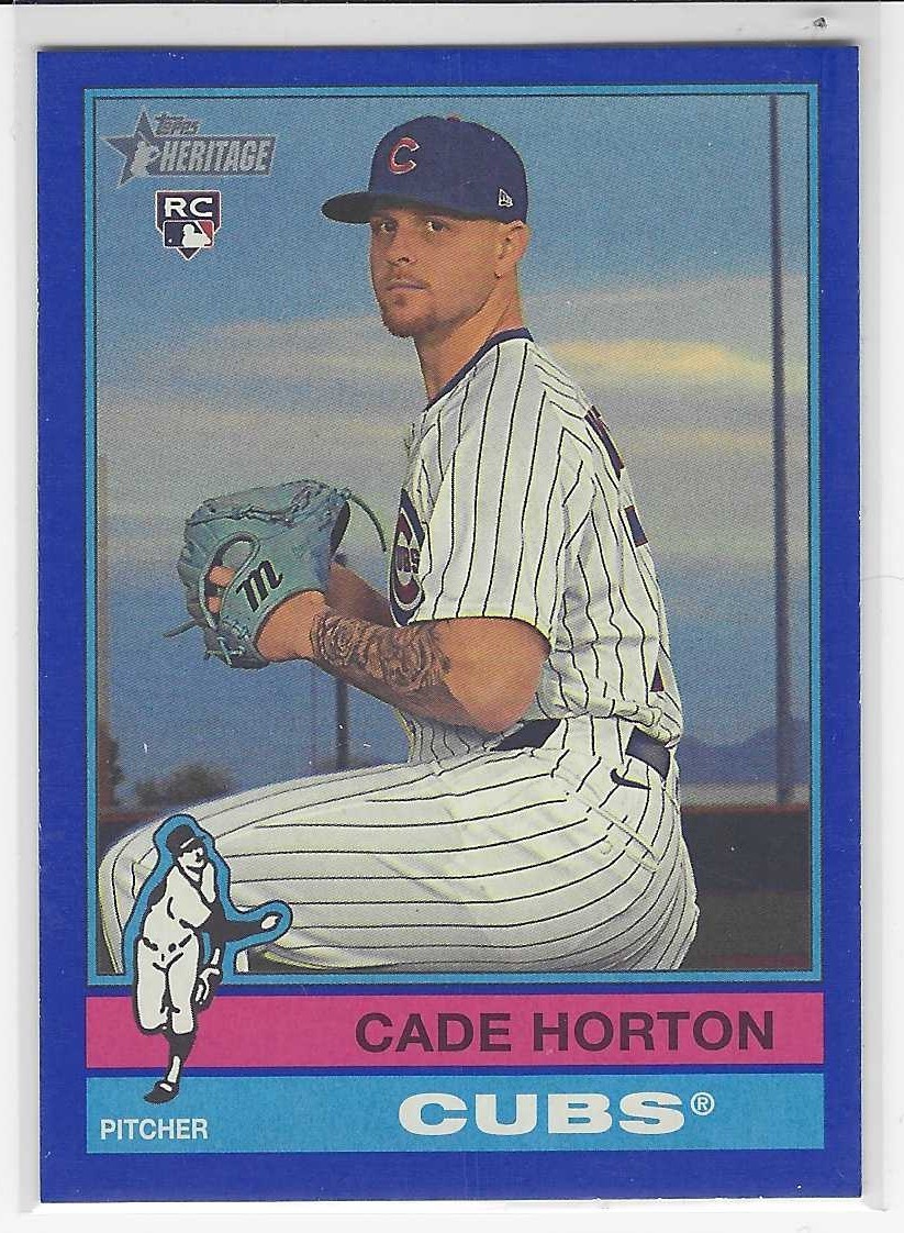 2025 Cade Horton Topps Heritage High Number Dark Blue RC Chicago Cubs #626