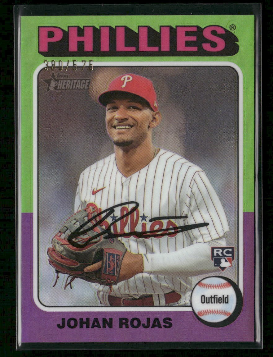 Johan Rojas 2024 Topps Heritage Chrome Refractor #171 RC Phillies #/575