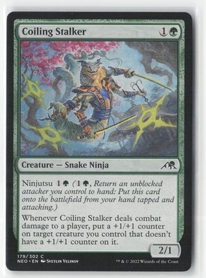 Coiling Stalker 179 Common Kamigawa: Neon Dynasty Magic: The Gathering Near Mint