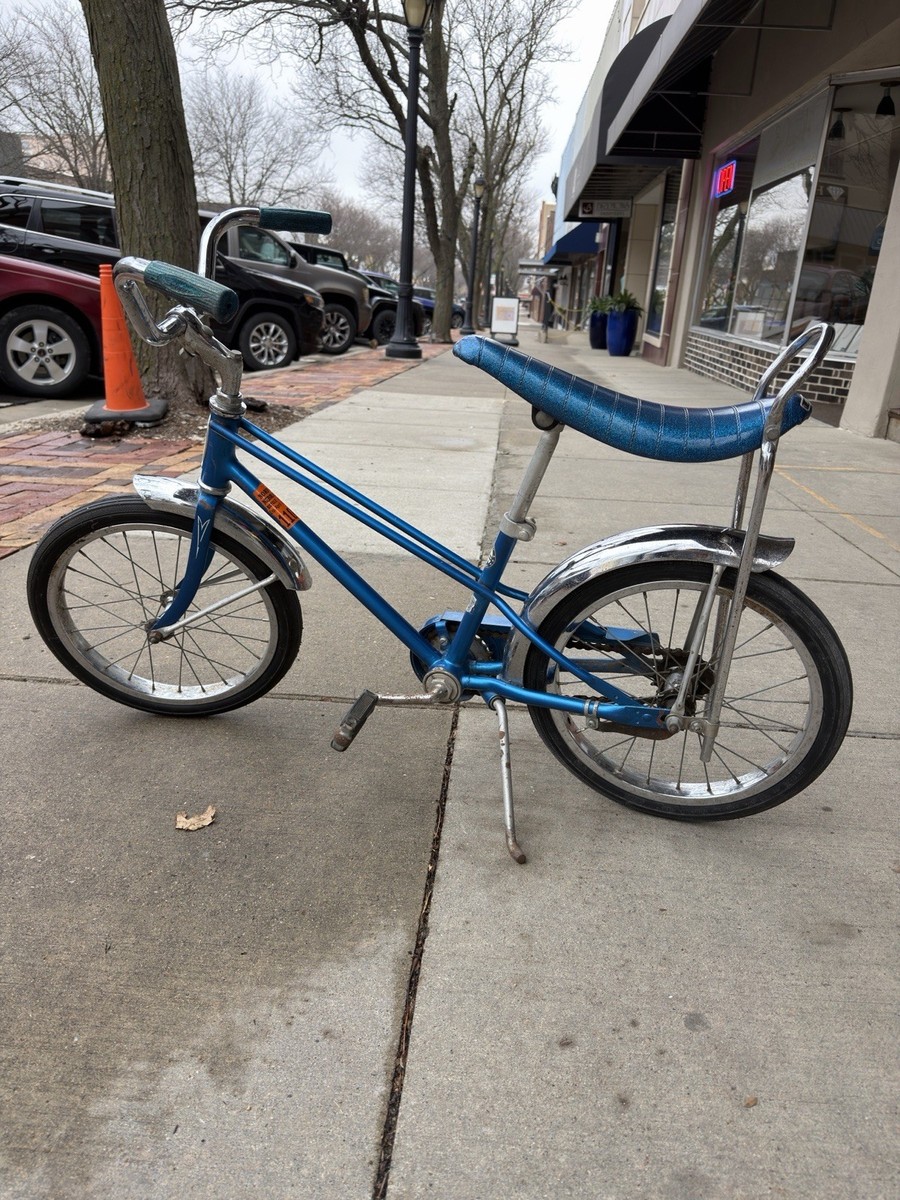Vintage Schwinn 1980 Stingray Pixie II Bike Blue Seat Kids