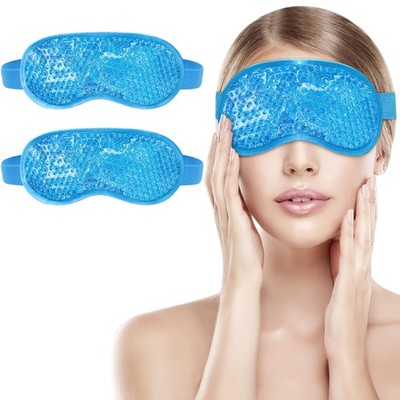 Mascarilla ojos reutilizable con cuentas de gel y respaldo de felpa (2 unidades)