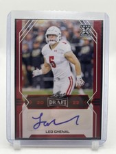 2022 Leaf Draft Autographs Red Leo Chenal RC Auto Wisconsin Badgers #BA-LC1