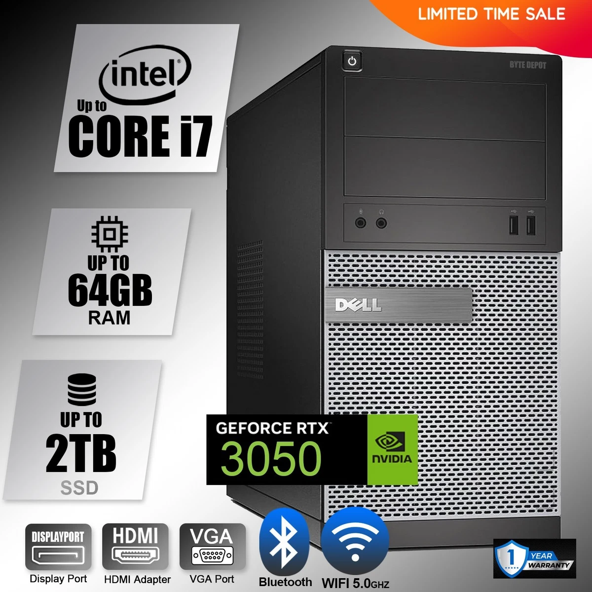 HP Intel Core i7 4th Gen. PC Desktops and All 3.50-3.99 GHz