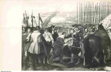 Postcard - Art - Painting - Diego Velasquez - Las Lanzas - Horses - CPM -