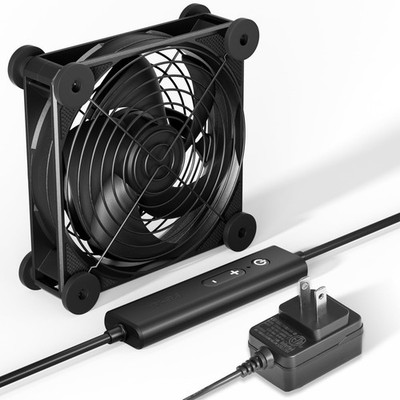 upHere Big Airflow 120mm x 25mm Computer Fan with AC Plug Cabinet U2DC1-1