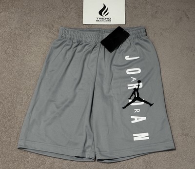 Nike Air Jordan Mesh Shorts Jumpman Vert Basketball Gray Boys Size