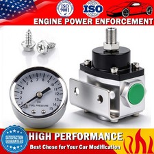 Fuel Pressure Regulator Carburetor 4.5-9 Psi 38 Npt With Gauge Bypass Return