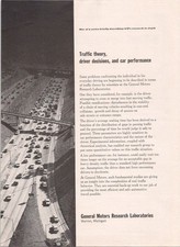 General Motors Vintage 1963 Print Ad Traffic Theory Research Lab B&W