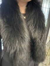 VTG black Luxurious Warm Real Fur Scarf Neck Warmer stunning Soft 45 OOAK
