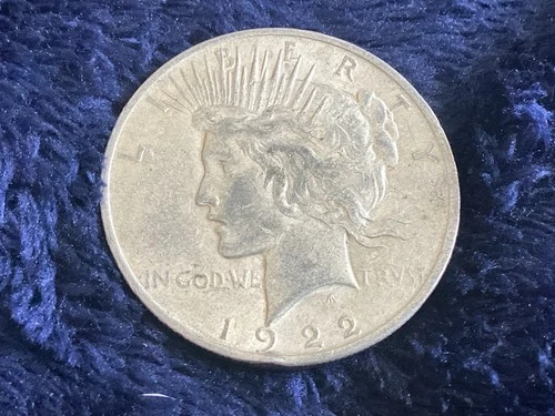 1922 Peace Silver Dollar - Philadelphia Mint Circulated Fine Condition