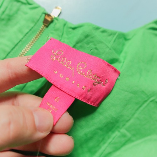 Vestido Vaina Lilly Pulitzer Jubilee Verde Texturizado Tweed Cuentas Dobladillo Talla 6 - Imagen 4 de 8