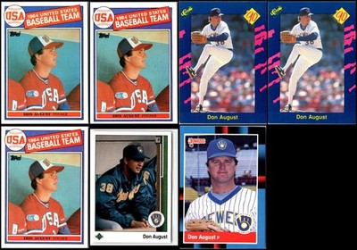 Don August (7) Card Lot - UNIQUE FIND   ONE OF A KIND