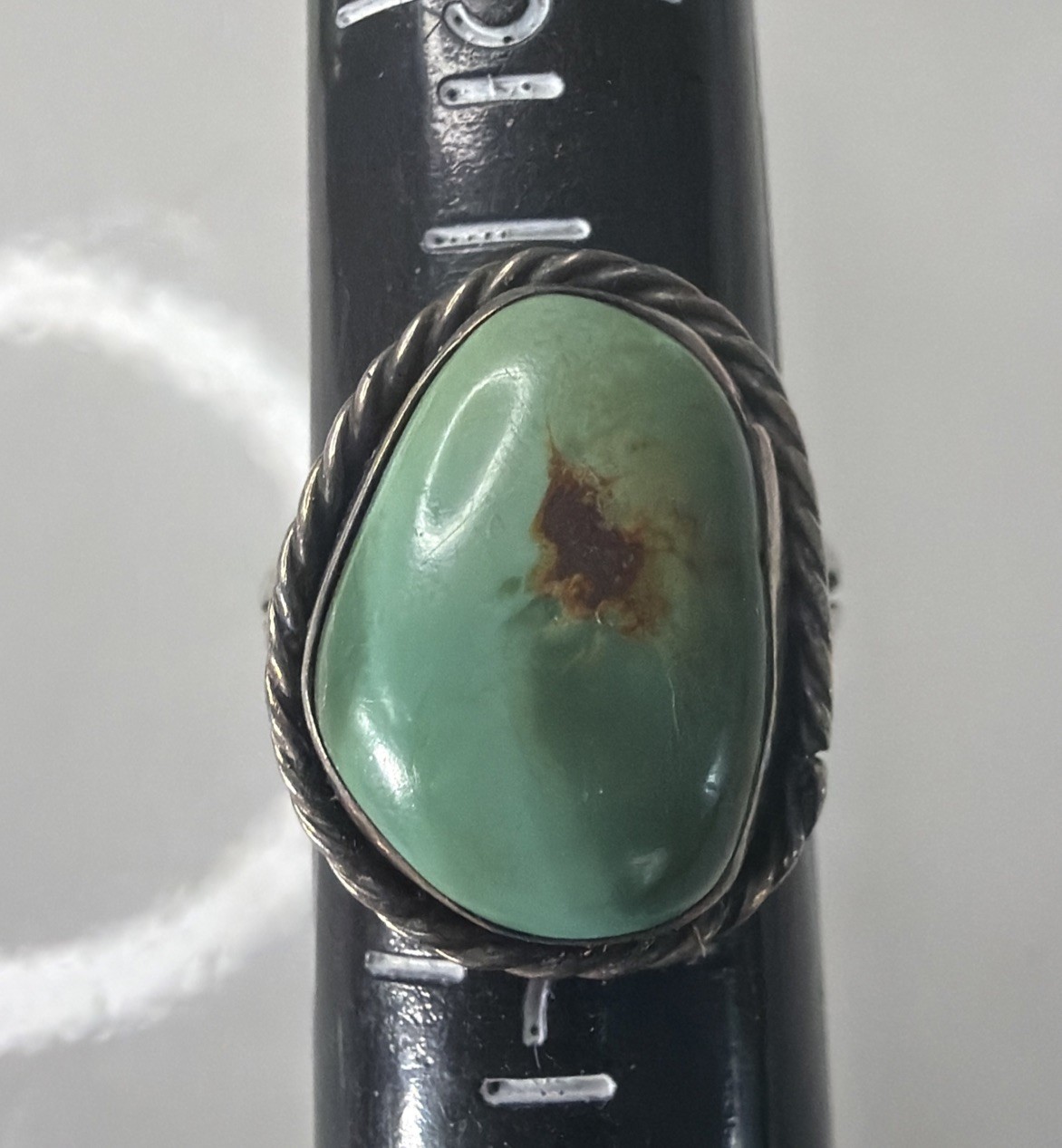 Vintage Navajo Turquoise Ring Sterling Silver Native American Signed Sz 6