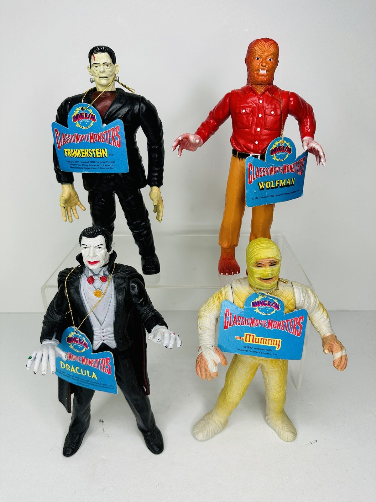 Vintage Imperial Universal Classic 8” Movie Monsters Set Of 4 figures 1986