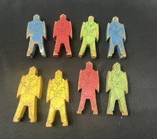 Vintage Bill Ding With Clowns Set of 8 Wood Clowns Blocks