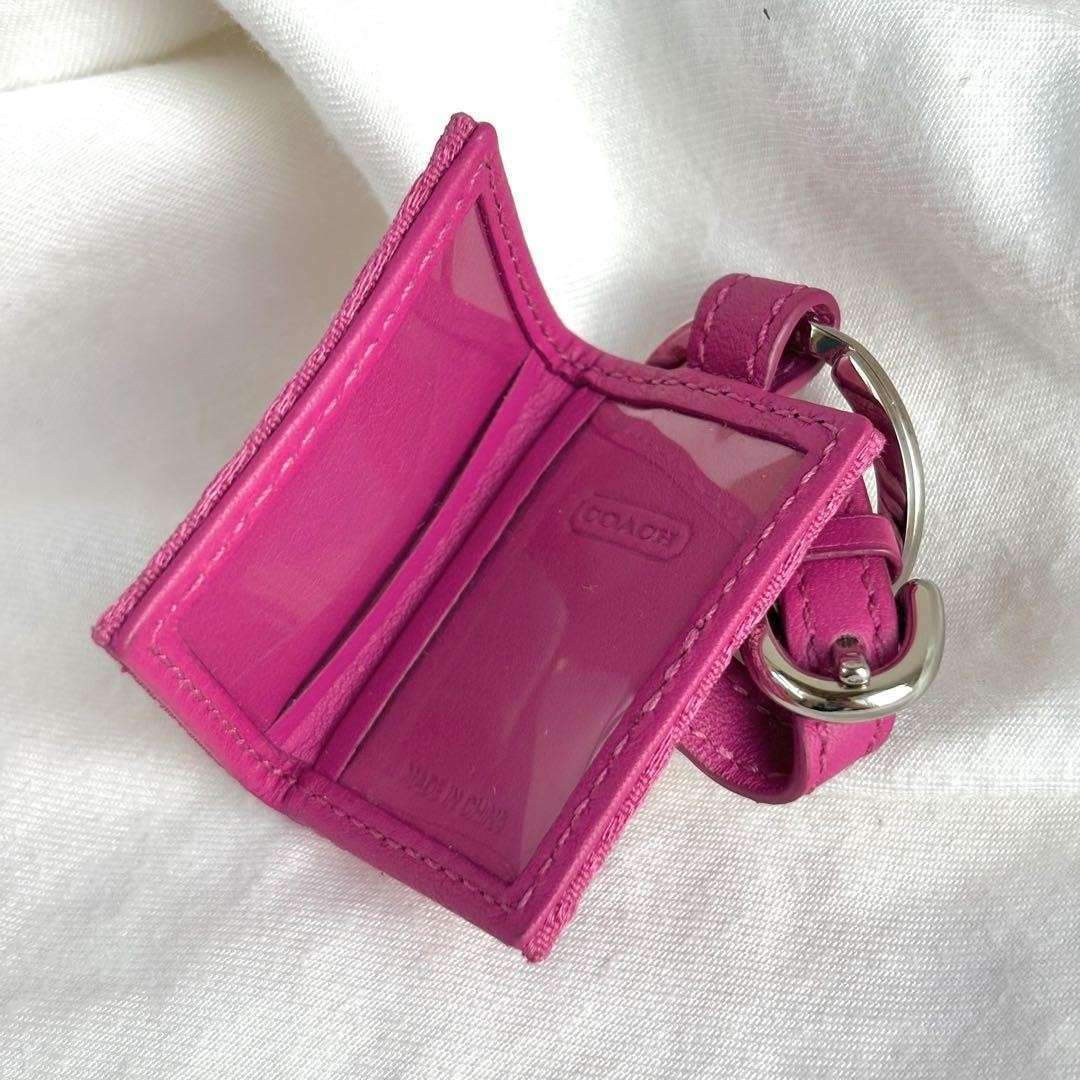 小物 Coach Signature Pink Picture Frame Charm COACH® | Picture Frame Bag Charm