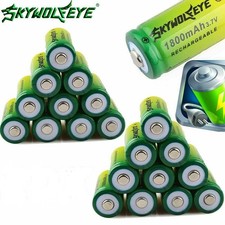 SkyWolfEye 16340 Battery 3.7V 1800mAh Rechargeable Li-ion Cell Batteries Lot