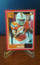 2020 Score Rookies DeeJay Dallas #392 Red RC Rookie Card Miami Hurricanes . rookie card picture