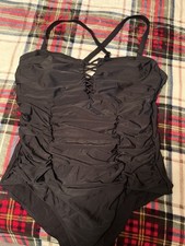 Torrid Women  s Black Slimming One Piece Swimsuit, Size 2