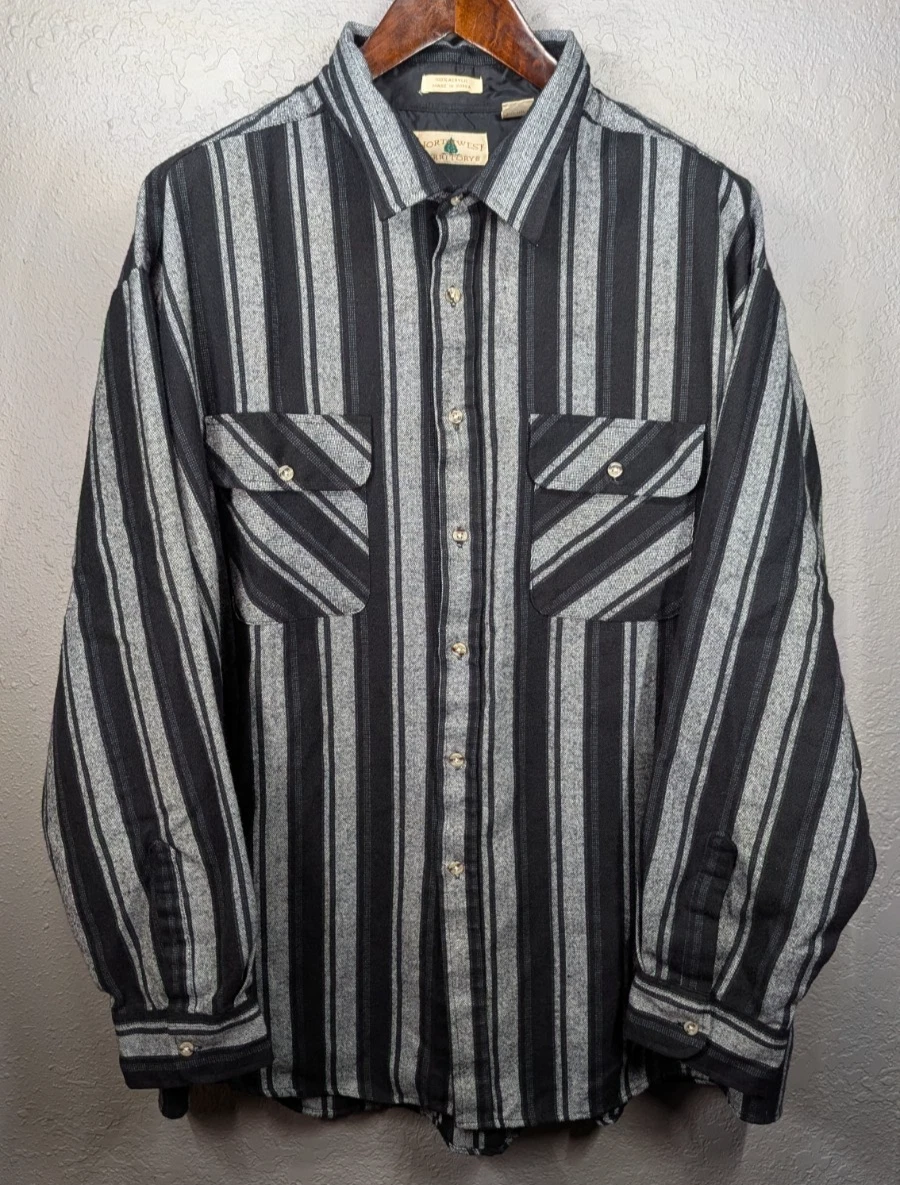 Vintage Northwest Territory Men's 3XL Flannel Long Sleeve Button Up Shirt EUC