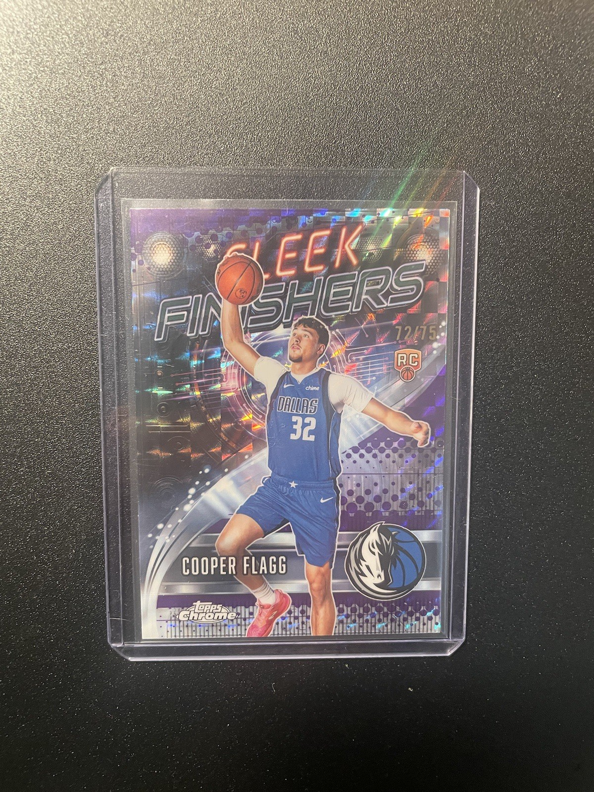 2025-26 Topps Basketball Chrome Cooper Flagg Sleek Finishers Purple /75
