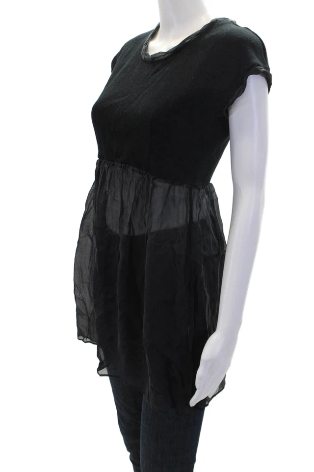 Церемония открытия женщин короткие рукава ворота свитер черный размер средний - Изображение 2 из 4