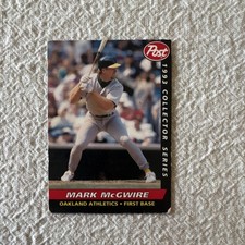 Post 1993 Collector Series Mark McGwire Oakland Athletics Base Set Card #19/30