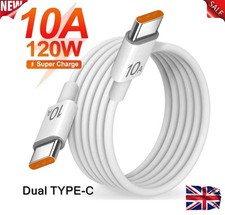 120W 10A Dual USB-C To Type C Fast Charging Cable For iPhone 15 Pro Samsung 1M2M