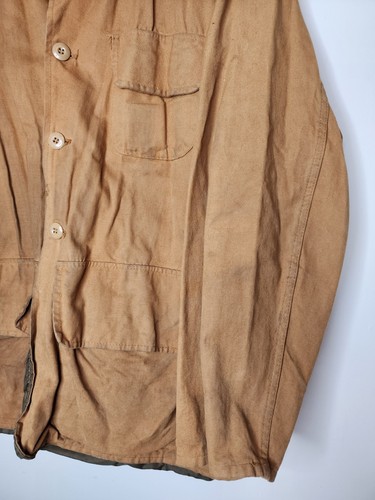 Vintage Stream And Field Distressed Brown Canvas Hunting Jacket Size XL - Picture 6 of 11