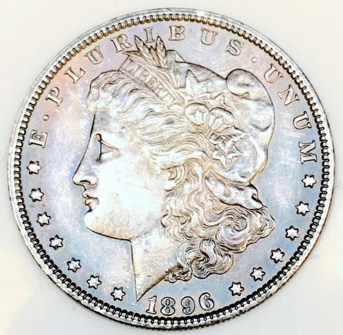 *1896 MORGAN DOLLAR RAINBOW TONED* *UNCIRCULATED* NR #G3799